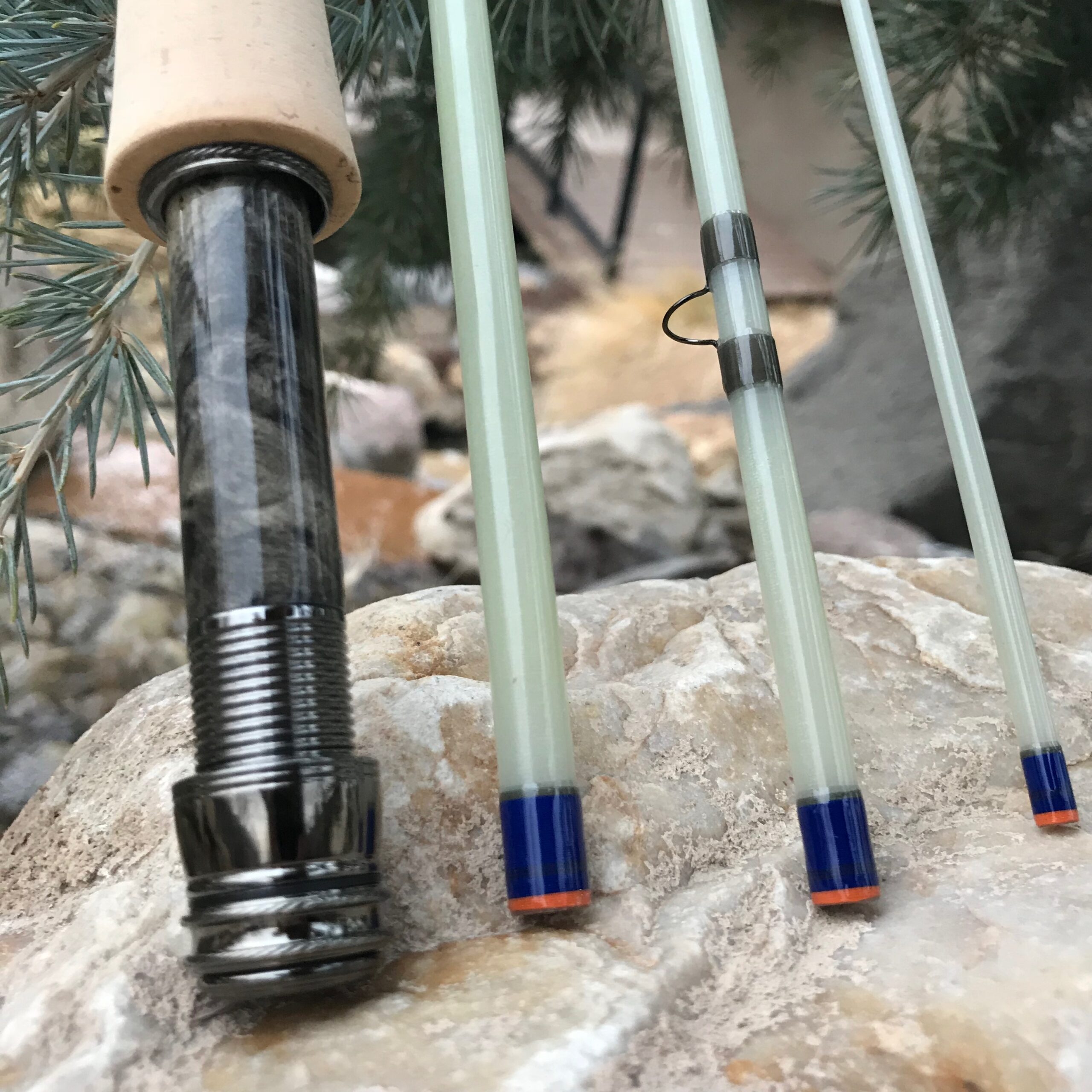 Blue Halo Fly Rods with upgraded components from Lemke